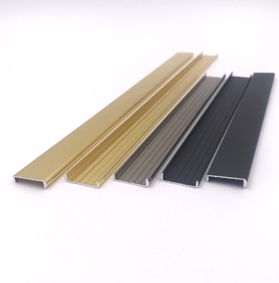 Hình dạng chữ U 16.3mm 6063 T5 Hồ sơ cắt nhôm trang trí Viền gạch trang trí