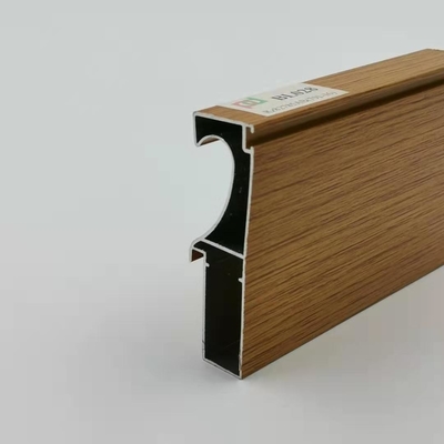 6061 Hồ sơ nhôm hoàn thiện bằng gỗ Đùn khung cửa cho biệt thự khách sạn