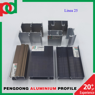 Hồ sơ nhôm T5 dài 5,8 mét được sơn tĩnh điện cho cửa sổ và cửa ra vào