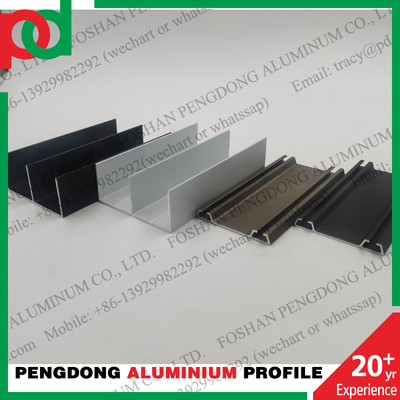 Cấu hình nhôm anodized màu 6063 cho cửa tủ quần áo trượt