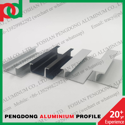 Cấu hình nhôm anodized màu 6063 cho cửa tủ quần áo trượt