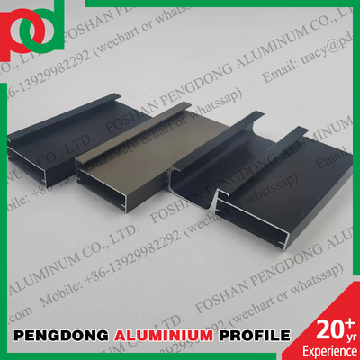 Cấu hình nhôm anodized màu 6063 cho cửa tủ quần áo trượt