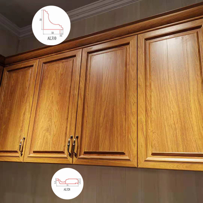 Nhà sản xuất Phật Sơn Hồ sơ tủ bếp bằng nhôm đánh bóng bạc có độ bóng cao