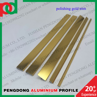 Cấu hình nhôm Đánh bóng trang trí viền gạch trang trí Màu bạc và vàng phổ biến