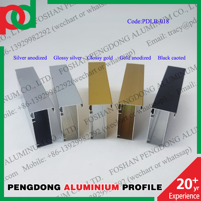 Sử dụng phổ biến trong tủ bếp Lybia Cấu hình nhôm Bóng hoặc Anodized Bạc và Vàng và Đen