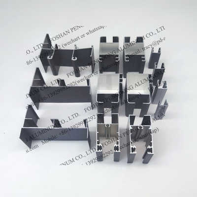 Màn hình nhôm cửa sổ trượt cho Côte d'Ivoire bạc anodized và bột phủ đồng và màu xám nhạt