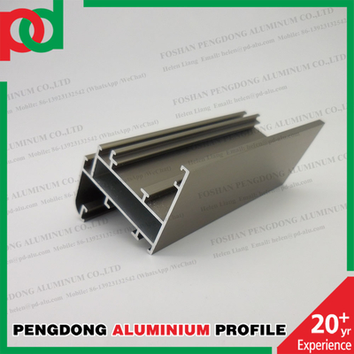 Hồ sơ nhôm Extrusion Casement cửa sổ cửa sổ ống vuông tùy chỉnh Anodizing Champagne Cho thị trường Ethiopia