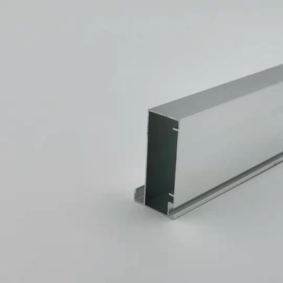 Hồ sơ nhà bếp bằng nhôm Sơn tĩnh điện hình chữ nhật màu bạc bóng Độ dày 1,2mm