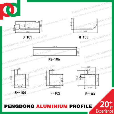 Tủ bếp UAE hiện đại Hồ sơ cạnh nhôm Chiều dài 6.0M