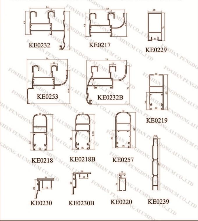 Sơn tĩnh điện Nhôm profile for casement window