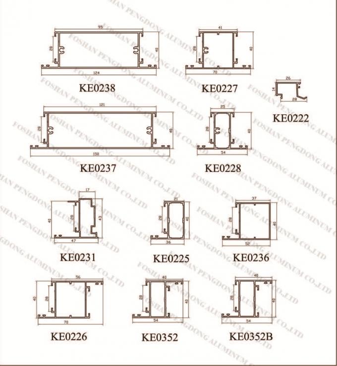 Sơn tĩnh điện Nhôm window and door Profile