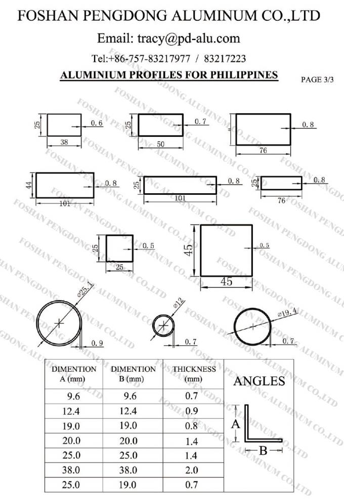 Philippines Nhôm Profile for sliding window
