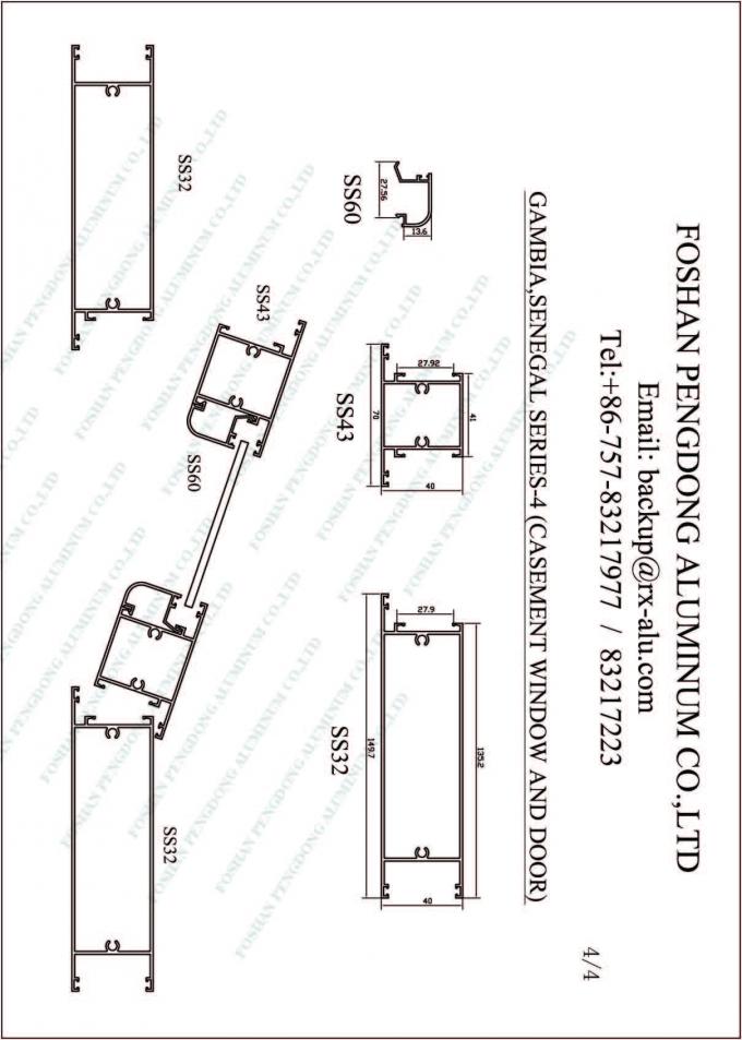 Gambia Nhôm profile for window