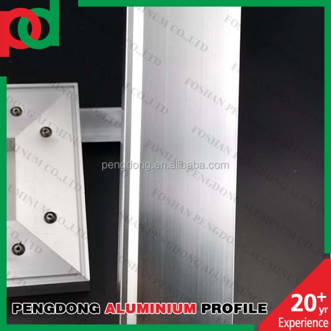 Glossy Màu bạc Sơn tĩnh điện Nhôm kitchen profile