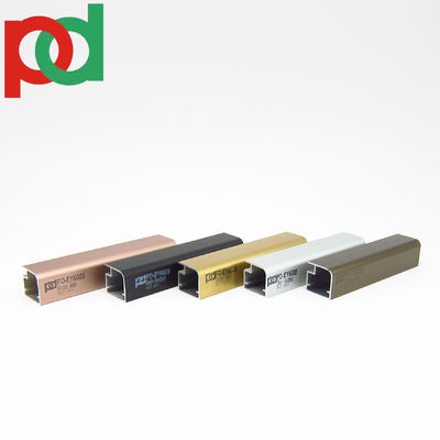Công nghệ xả 6000 Profile nhôm series cho đồ nội thất melamine vàng Chrome đồng anodized trong kích thước lớn